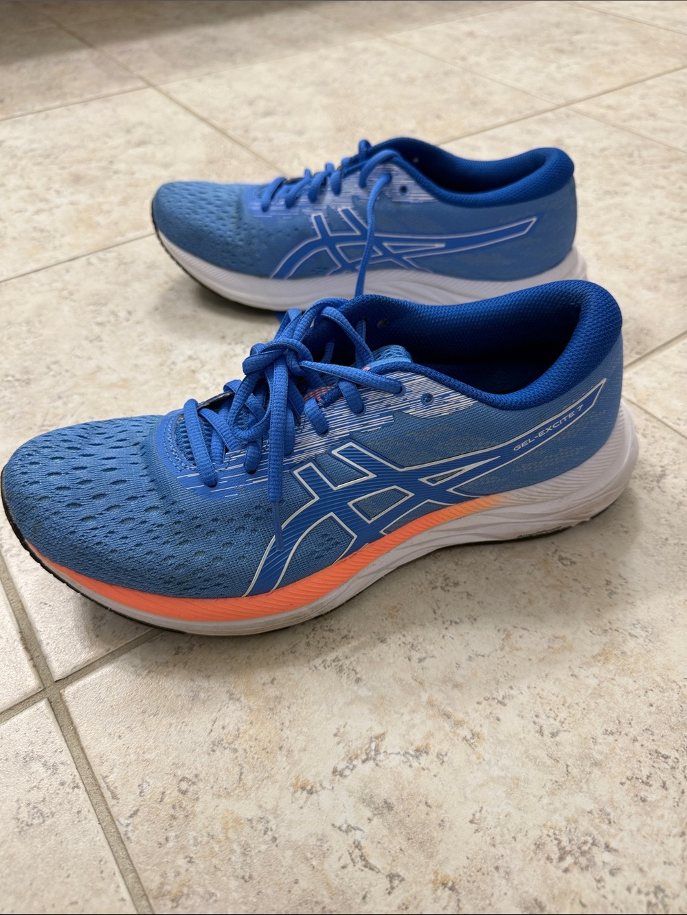 ASICS Blue and Coral Running Sneakers - Picture 3 of 7